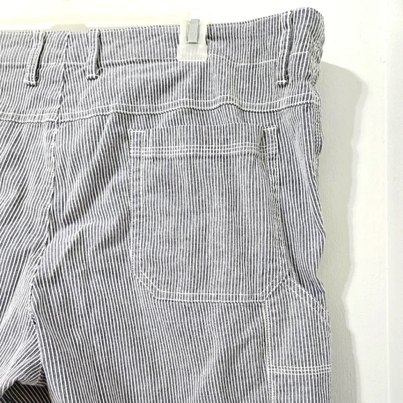 Gap Womens Cotton Seersucker Pant Cottagecore Coastal Pockets Blue White 16 XL - Picture 7 of 12